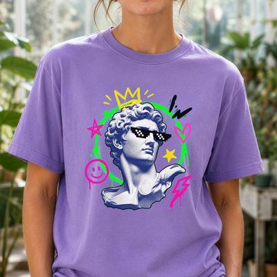 Funny Statue Graphic Tee, Pop Art Museum Shirt and Kids Tshirt, Classical Art Streetwear Unisex Comfort Colors®