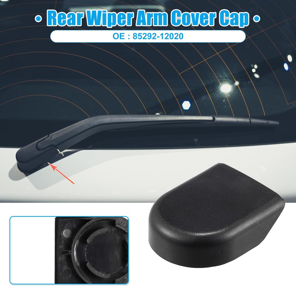 ACROPIX Rear Wiper Arm Nut Cover Cap for Toyota Rav4 Tacoma Black 1 Piece