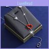 Stylish Heart Shaped Titanium Steel Necklace With Adjustable Length And Tassel Pendant