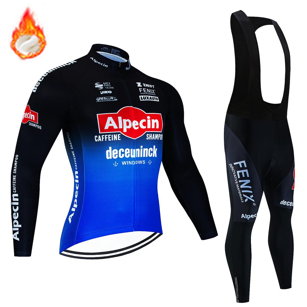 2026 Pro Team Winter Thermal Fleece Cycling Jersey Set Long Sleeve Bicycle Clothing MTB Bike Wear Maillot Ropa Ciclismo Cycling