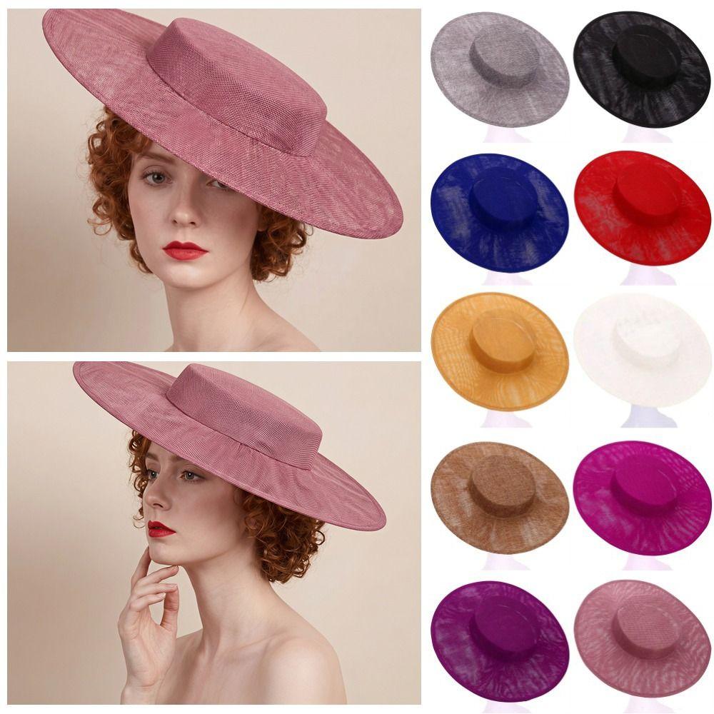 Headpiece Vintage Fascinator Hat Solid Color Derby Hat Masquerade Top Hat Party Headpiece