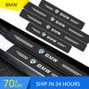 X6 X7 4Pcs Carbon Fiber Car Door Sill Protection Sticker Anti-scratch Refit Sticker For M E34 E36 E60 E90 E46 E39 E70 F10 F2