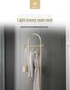 Nordic Marble & Metal Floor-standing Coat Rack, Foldable Wrought Iron Clothes Rack.