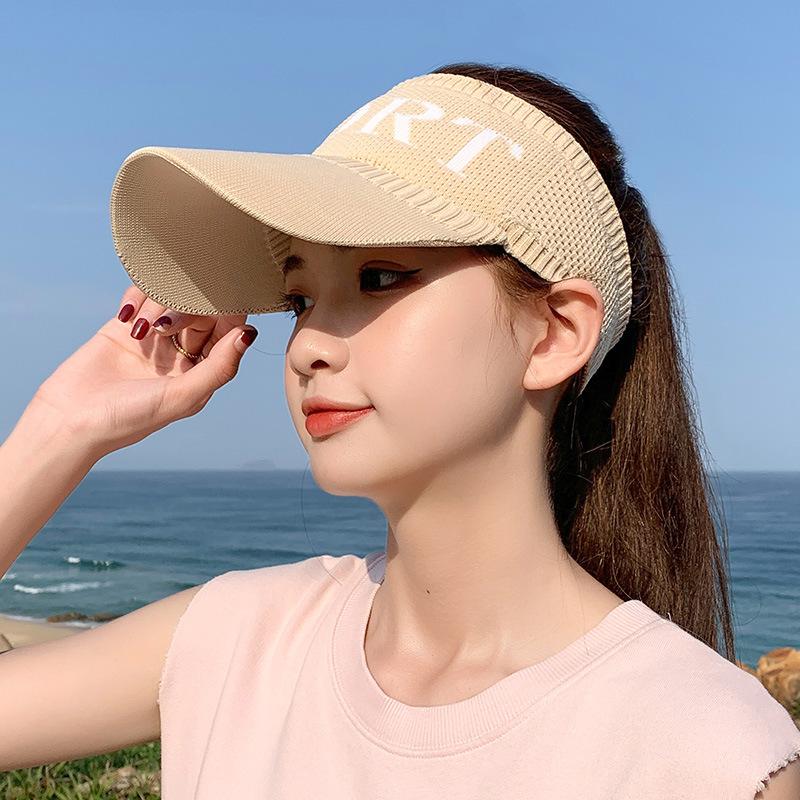 Summer Large Brimmed Empty Top Sun Protection Hat for WOMEN'S UV Protection Sun Hat Sun Protection Hat for Showing Face Small