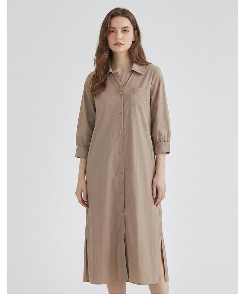 MESENSE Belted Collar Short Sleeve Dress_Mb48Opm201A