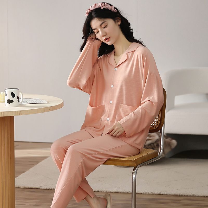 

100% хлопок пижама для девочек комплект женская весна осень с длинным рукавом пижама костюм кардиган большой размер свободная повседневная одежда для улицы 4XL