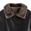 Thickened Fleece Leather Jacket Leather Men's Leather Jacket Autumn and Winter Locomotive Clothing Casual Loose Lapel Jacket Men