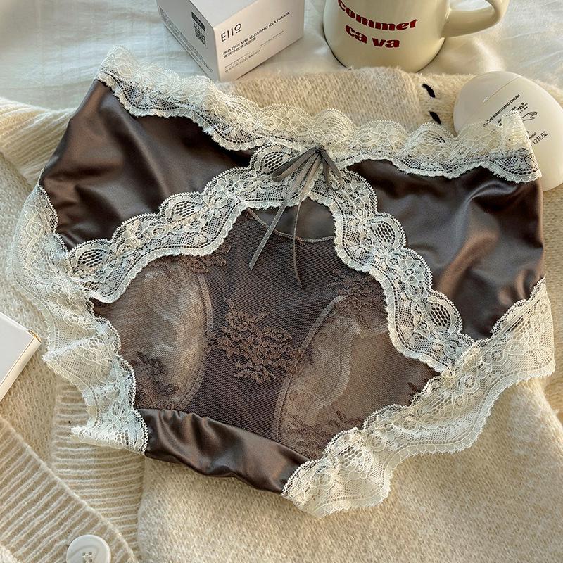

Japanese Ice Silk Seamless Breathable Butt-Lifting Mid-Waist Women s Briefs XL (120-140 lbs) сірий колір