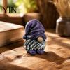 Miniature Landscaping Pieces Colorful Hat Gnome Resin Statue, Faceless Dwarf Figurine with Wrinkled Hat, Christmas Gifts Waterproof Garden Ornament,