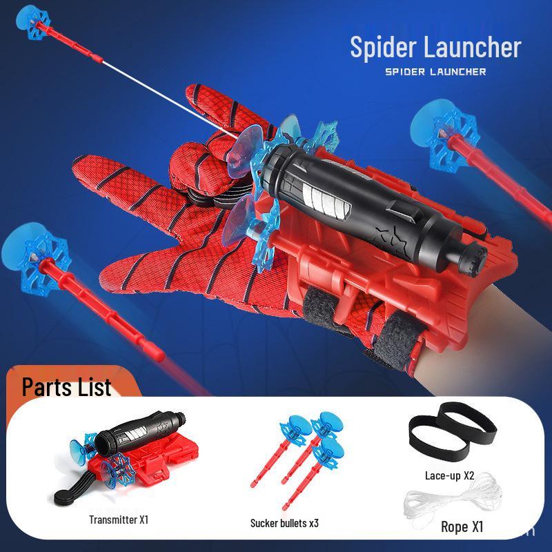 

Перчатки Человека-паука, стреляющие паутиной: Черная игрушка для детей с запуском мягких пуль