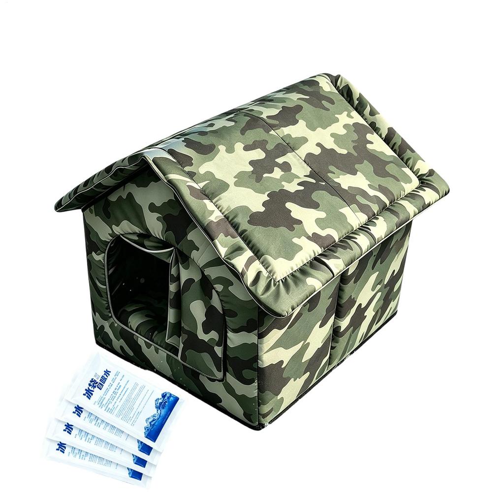 Cooling Outdoor Cat House Summer Kitten Nest Cool Down Pet Cave for Pet Parents Trainers Animal Lovers Apartment Home Office