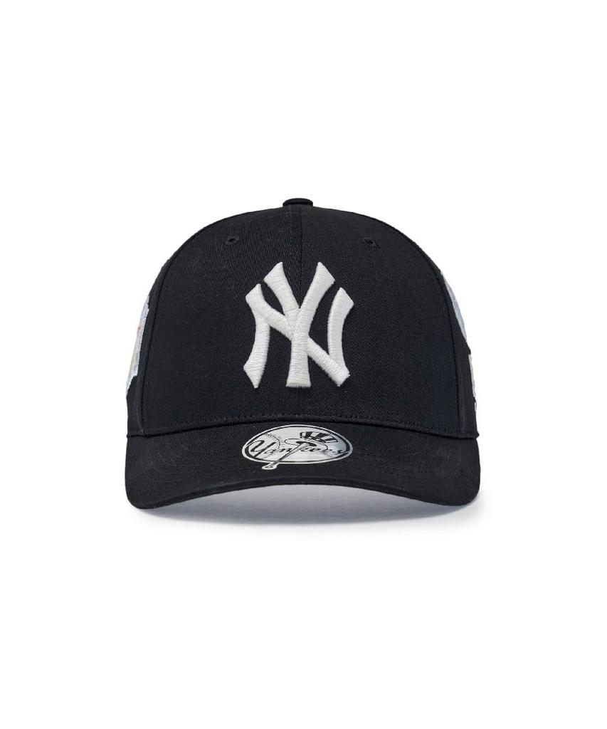 Emelbi Signature All-Over Patch Structure Ball Cap Ny (Black)