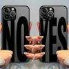 NO And YES Case for iPhone 17 Pro Max XS XR Air 7 8 SE 15 12 11 13 Mini 16 Plus 14 Funda Back Phone Cover
