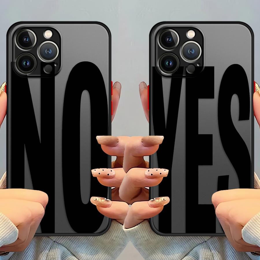 NO And YES Case for iPhone 17 Pro Max XS XR Air 7 8 SE 15 12 11 13 Mini 16 Plus 14 Funda Back Phone Cover