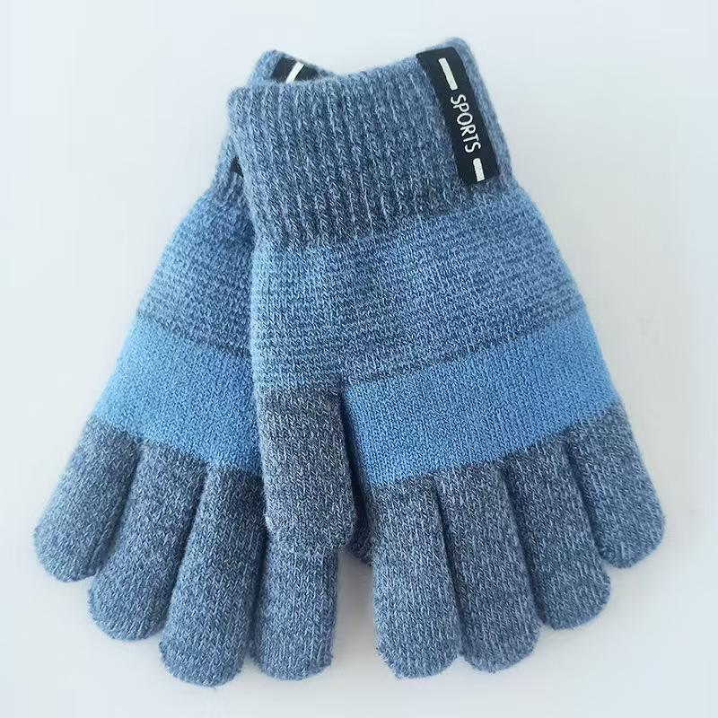 3-8 Years /oldKnitted Thicken Kids Gloves Winter Keep Warm Children Baby Plush Furry Full Finger Mittens Soft Gloves