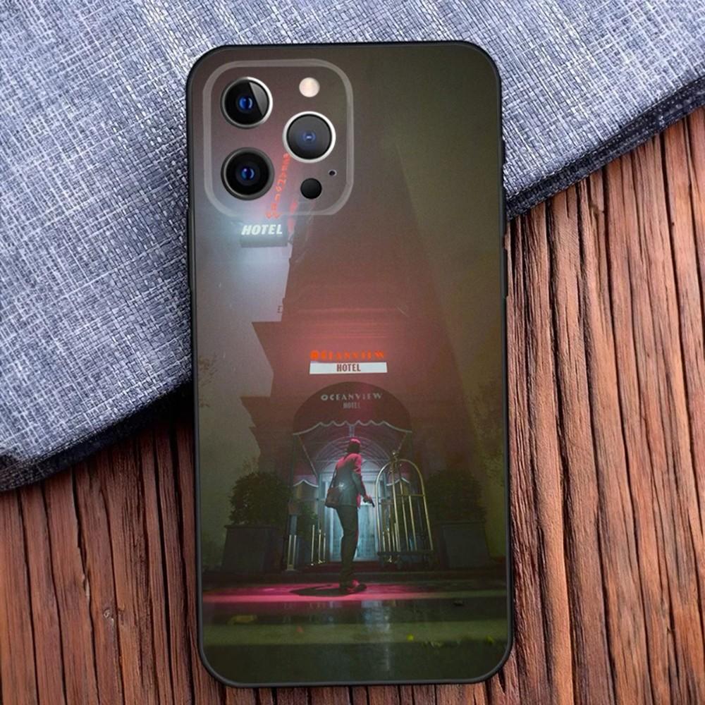 Alan Wake Game Phone Case For iPhone 16,15,14,13,12,11,Pro,X,XS,Max,XR,Plus,Mini Black Soft Silicone Case