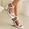 Platform Summer Shoes Women's Sandals 2025 High Heels Ankle Strap Gladiator Flip Flops Female Footwear Party Wedding Shoes Lady