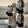 Womens Short Cropped Hooded Zip-Up Sweatshirt Top Slim Fit Long Sleeve Casual Office Wear Fall Winter