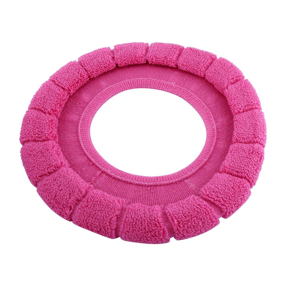 New Toilet Seat Soft Cloth Washable Lid Top Cover Closestool Bathroom Purple