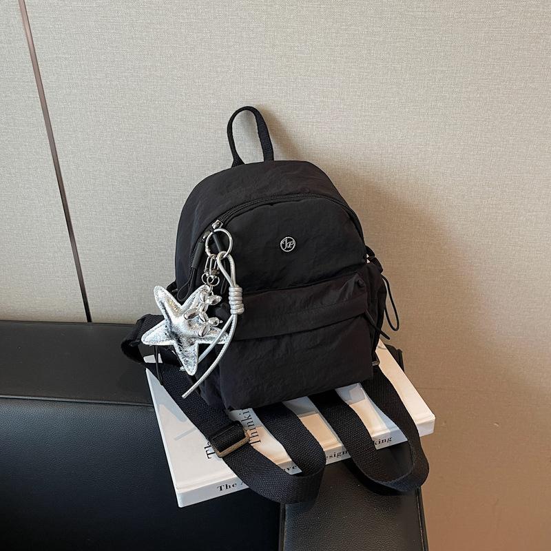 Ins Korean Version of Nylon Backpack New Large-capacity Casual Small Satchel Versatile Mini Lightweight Travel Bag