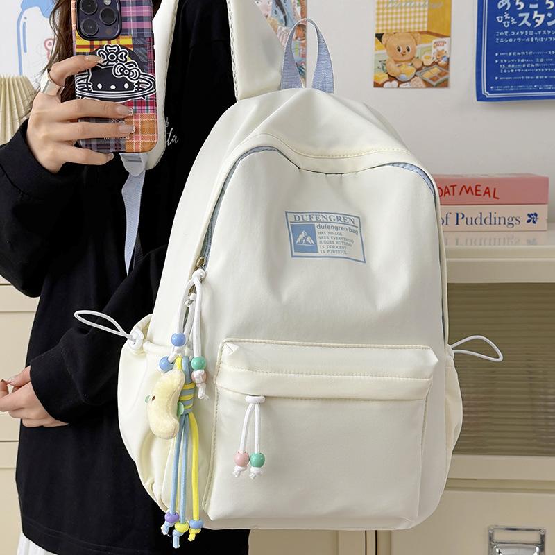 Schoolbag1011 New Lightweight Backpack Boys and Girls School Bag Large Capacity Travel Fashion Simple Ins Style Backpack