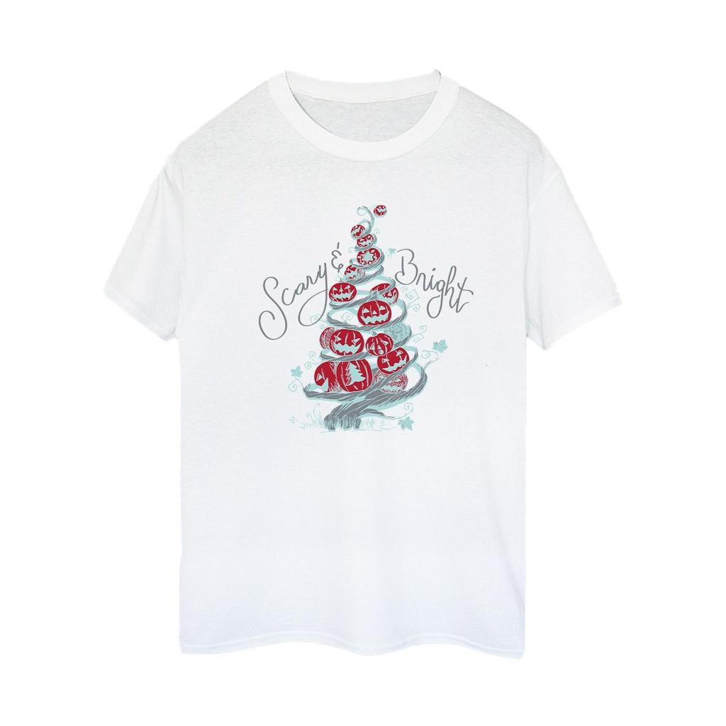 Disney Womens/Ladies The Nightmare Before Christmas Scary & Bright Cotton Boyfriend T-Shirt