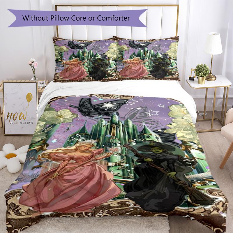 Set Biancheria da Letto Stile Gotico Traspirante Copripiumino con Federe Biancheria da Letto Decorativa per Camera da Letto Decorazione Casa Regalo di Compleanno