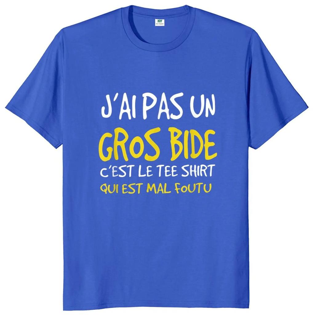Ich habe keinen dicken Bauch T-Shirt Lustiger Französischer Humor Geschenk Y2k T-Shirts Sommer Casual 100% Baumwolle Unisex T-Shirt Tops EU-Größe