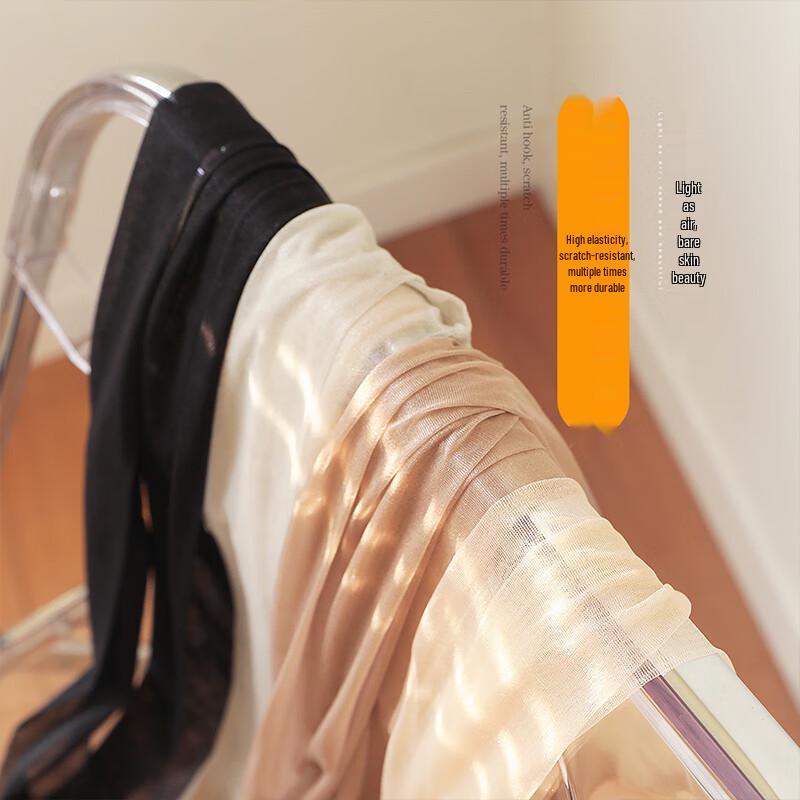 Langsha Women's Sexy Open Crotch Ultra-Thin Pantyhose