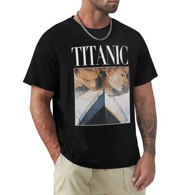 Titanic T Shirts Unisex Black Leonardo DiCaprio Kate Winslet Tee Vintage TShirts Mens Womens Throwback Homage T-Shirt Funny Gift#Color