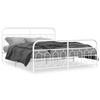 VidaXL Cadre de lit métal sans matelas et pied de lit blanc 183x213 cm 377189