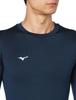 Football Wear Inner Warm and Easy To Move Dress Size P2MAA550 Fleece-Lined Shirt, In, Navy, XL,