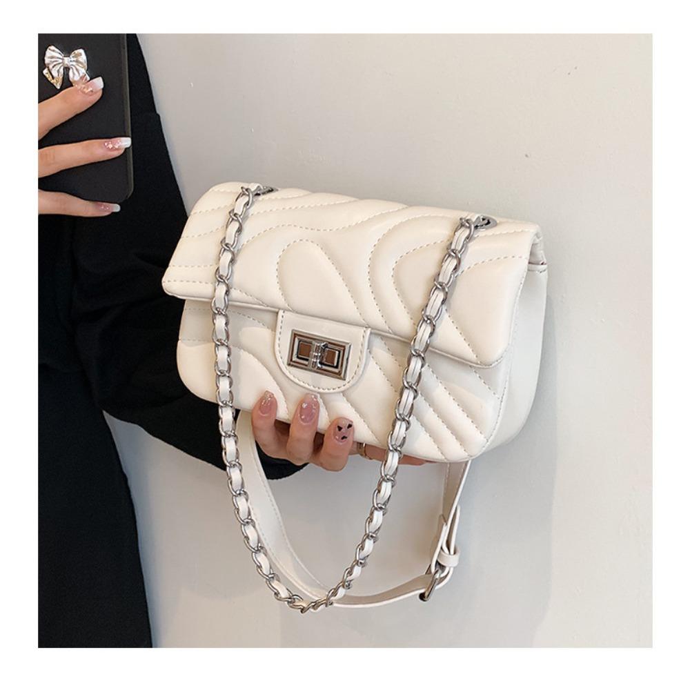 Palace Society Women's Bag 2022 Summer Niche Design Xiaoxiangfeng Embroidered Thread Bag Women's Textured Chain Bag Lock Shoulder Bag