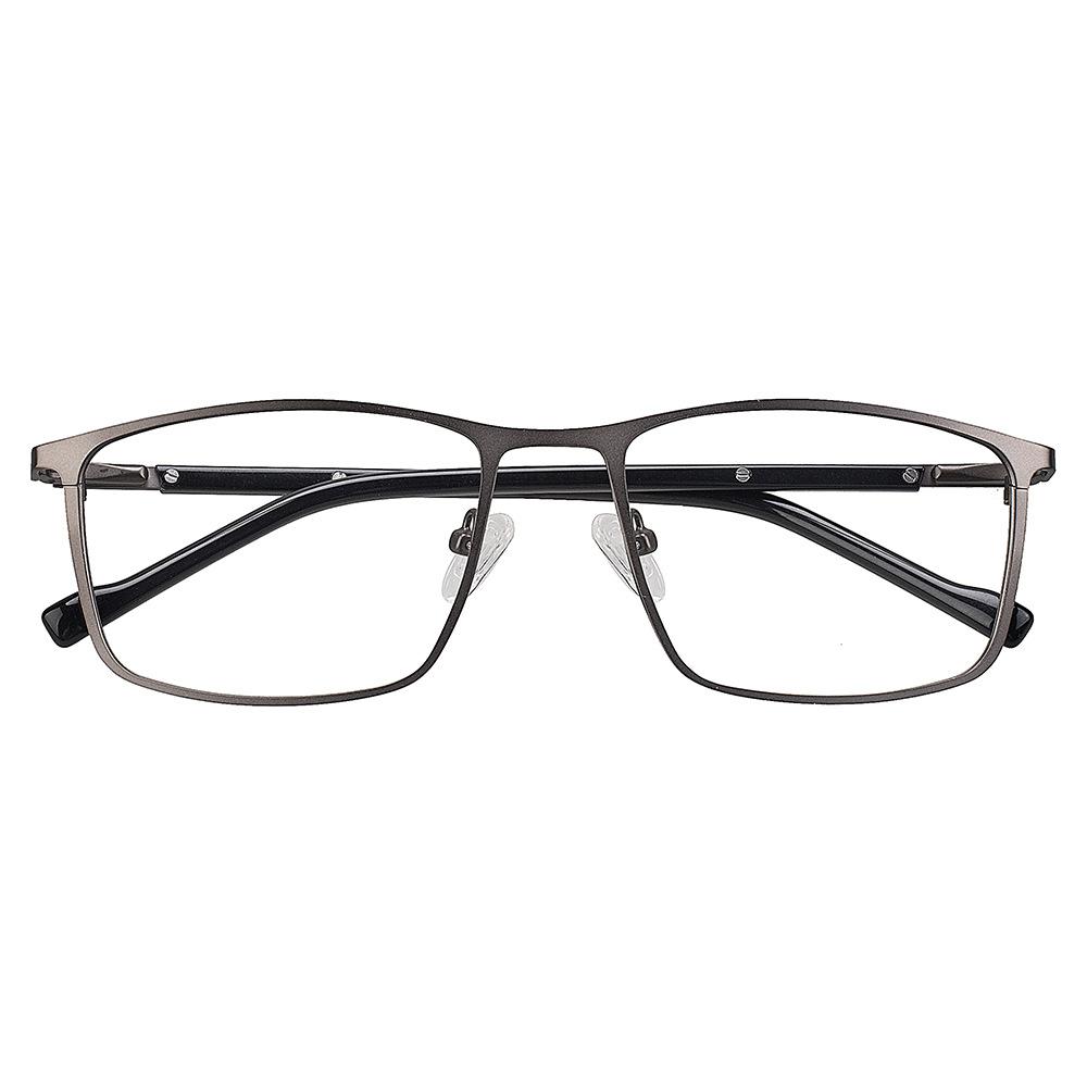 Men'S Business Glasses Frame Plain Face Metal Box Advanced Myopia Flat Light Glasses Frame