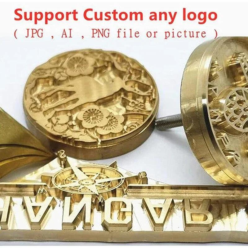 Leather Wood LOGO Customized Brass Iron Heating Stamping Embosser Stamp Custom Cake Hamburger Wedding Party Private LOGO DIY