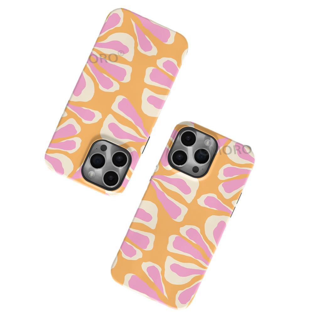 Abstract pattern wireless magnetic suction Apple 17 2-in-1 film case iPhone16/15 mobile phone case AIR hard