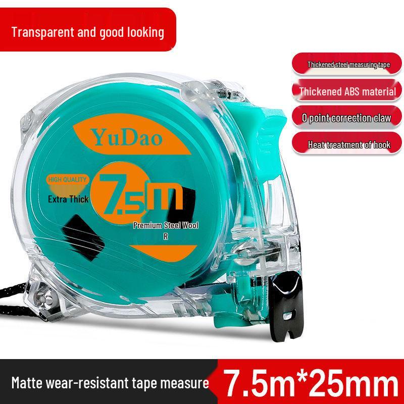 High-Precision Durable Tape Measure, 3m / 5m / 10m, Thickened Drop-Proof Transparent Shell Steel Ruler.