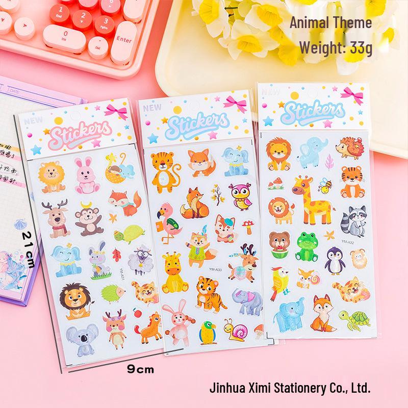 3D Cartoon Laser Bubble Foam Stickers for Kids - Fun Decorative Phone Decals