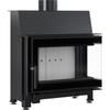 Steel fireplace with closing KRATKI SIMPLE right 6 kW