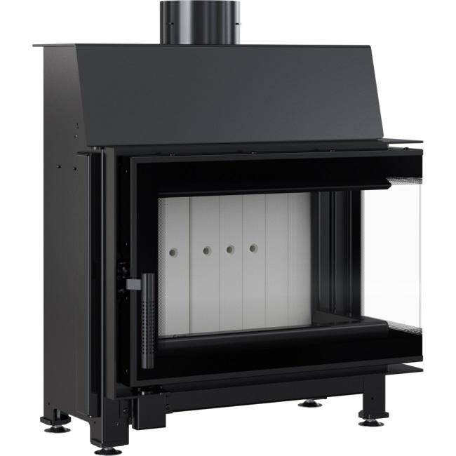 Steel fireplace with closing KRATKI SIMPLE right 6 kW
