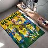 Sports Area Rug, Neymar Jr Brazil 10 Yellow Group Poster, Fan Cave Decor, Non-Slip Mat