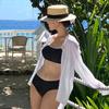 Korean High-waisted Split Swimsuit for Women, Korean Style 1011 Summer New Fashion Small-bust Vacation Swimsuit
