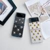 Für Samsung Galaxy Z Flip 4 3 Hülle 3D Pentagramm Runde Nagel Faltbare Transparente Stoßfeste Harte Rückseite Für Zflip4 Flip3 Hülle