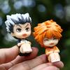 Q Version Haikyuu!! Hinata Sugawara Koushi Mini Figure Anime Periphery Kawaii Sitting Toys Desktop Car Ornaments Model Perfect Gifts
