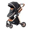 YAZOCO - Poussette 3 en 1 Bébé Poussette Combinée Siège-Auto Nacelle Trio Réversible Réglable Haute Qualité Roues Noir