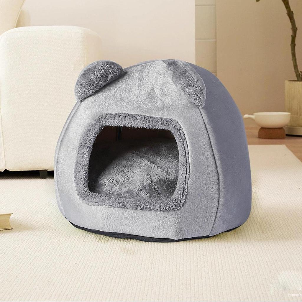 Cat Nest Puppy Cave Dog Bed Cozy Washable Portable House for Small and Medium