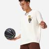 Li-Ning Badfive Series Graphic Print Round Neck Short Sleeve T-Shirt Unisex Tops Beige AHST901-1