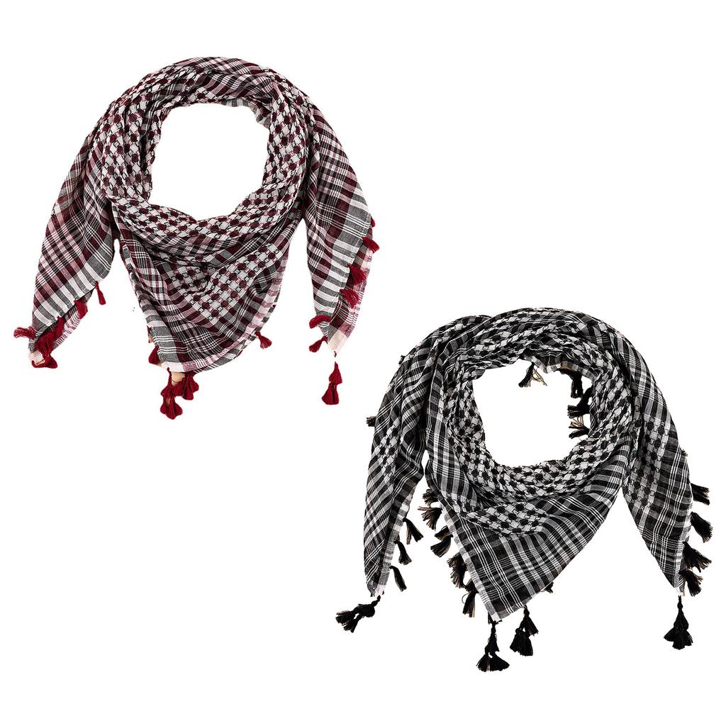 Multiuse Arafat Hijab Scarf Jacquard Shawl Scarf Adult Desert Arab Shemagh Headscarf Arabian Dubai Saudi Head Covering