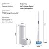 Wall-Mounted Disposable Toilet Brush with Replacement Heads for Home Use