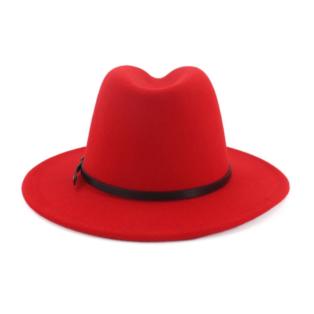 Black Color Matching Flat Brim Jazz Hat 